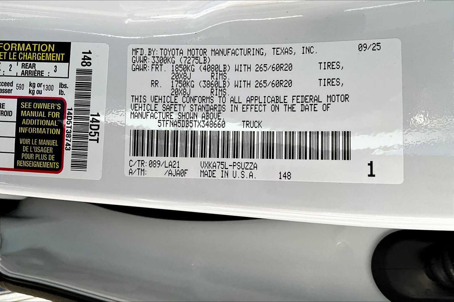 New 2026 Toyota Tundra Platinum image 19