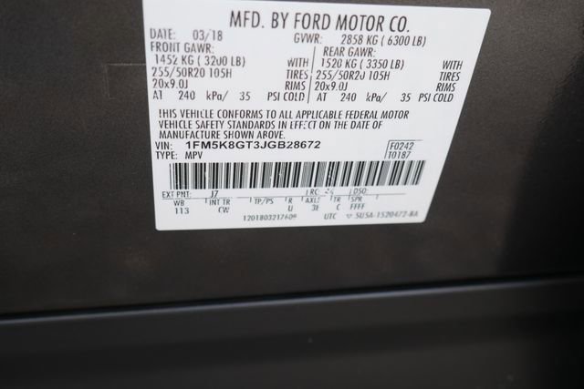 Used 2018 Ford Explorer Sport w/ Equipment Group 401A AWD/4WD image 31