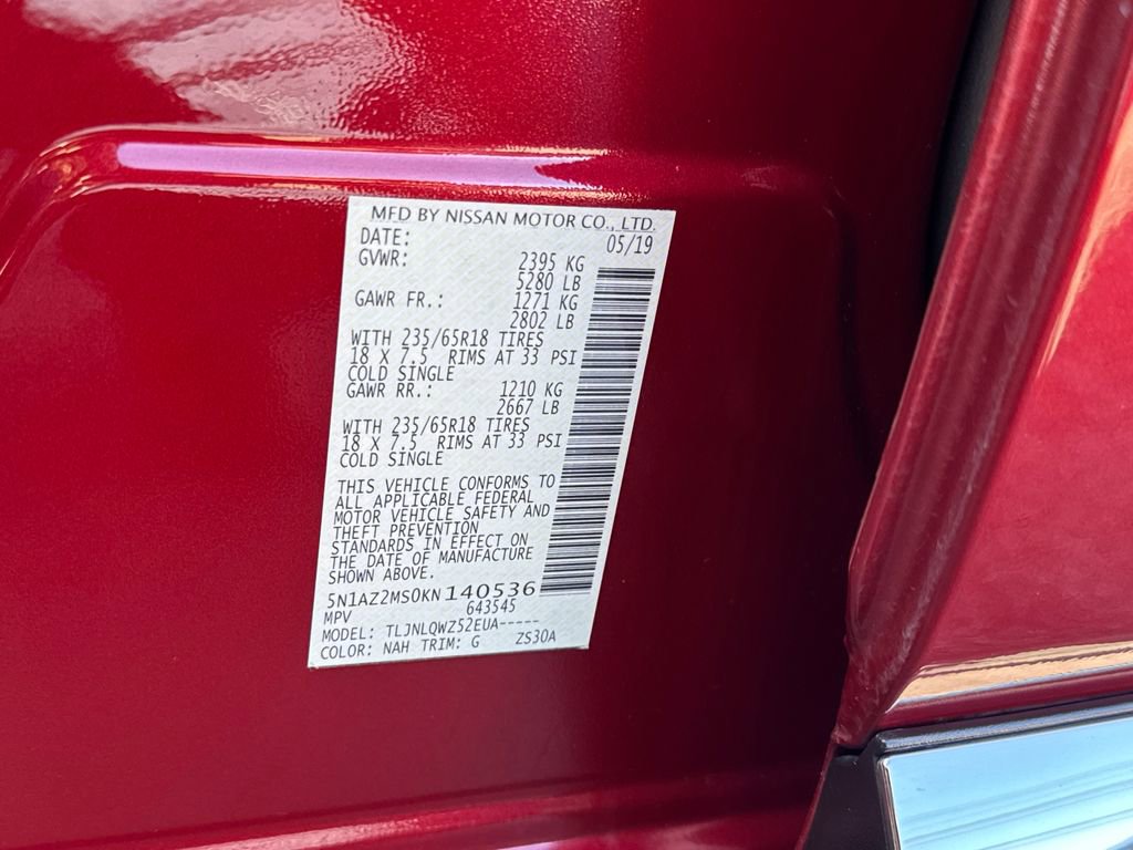 Used 2019 Nissan Murano SV image 31