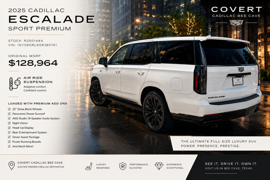Certified 2025 Cadillac Escalade Sport Platinum w/ LPO, ONYX Package RWD image 17