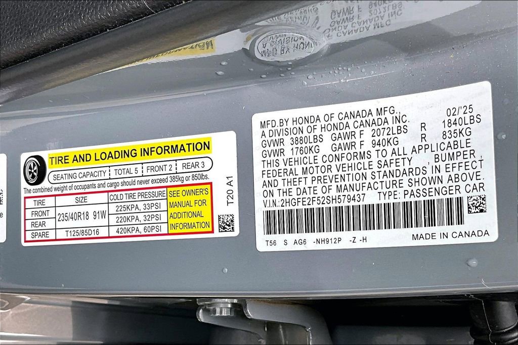 Used 2025 Honda Civic Sport image 16