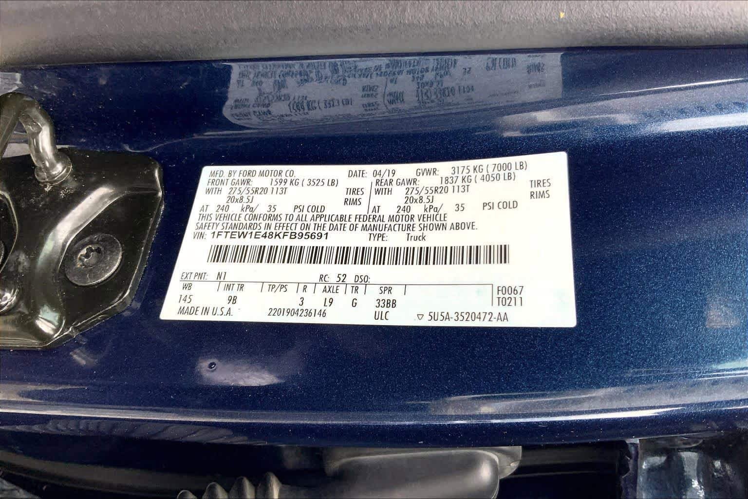 Used 2019 Ford F150 Platinum w/ Equipment Group 701A Luxury image 33