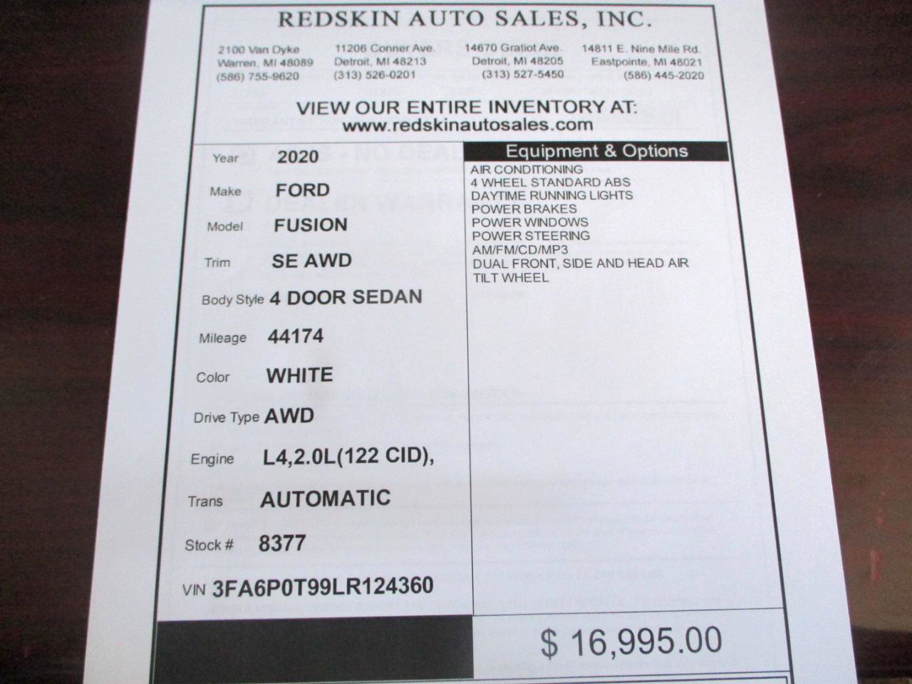 Used 2020 Ford Fusion SE AWD/4WD image 13