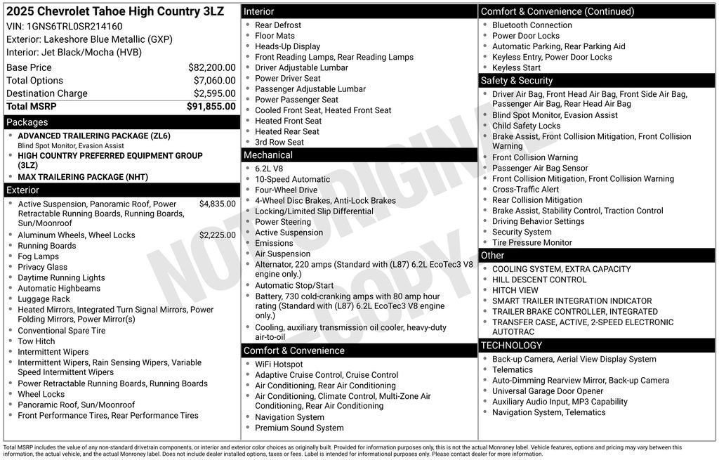 Used 2025 Chevrolet Tahoe High Country AWD/4WD image 2