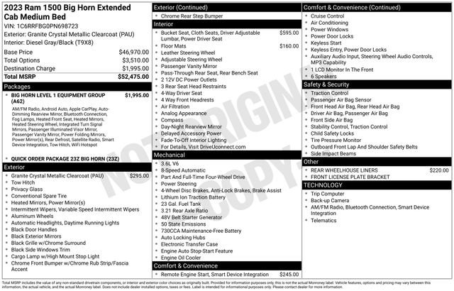 Certified 2023 RAM 1500 Big Horn AWD/4WD image 3