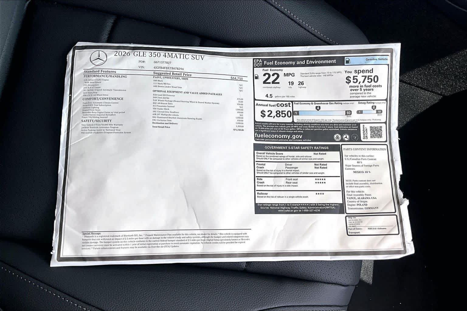 New 2026 Mercedes-Benz GLE 350 4MATIC image 21