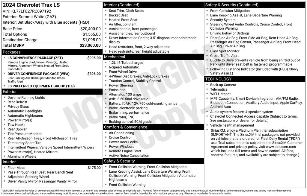 Certified 2024 Chevrolet Trax LS w/ LS Convenience Package FWD image 34
