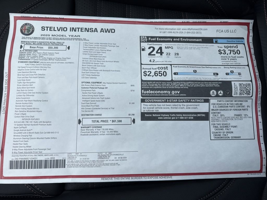 New 2025 Alfa Romeo Stelvio Sprint image 25