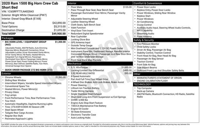 Used 2020 RAM 1500 Big Horn AWD/4WD image 33