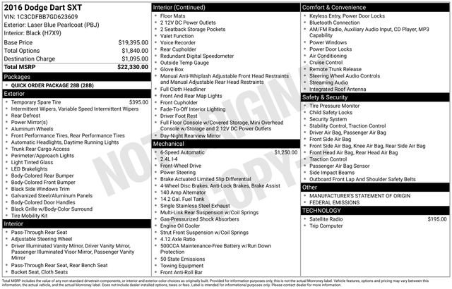 Used 2016 Dodge Dart SXT image 2