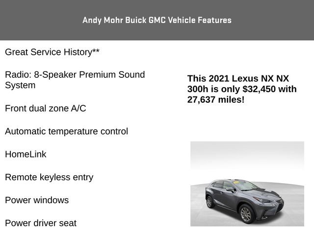 Used 2021 Lexus NX 300h AWD w/ Comfort Package image 8