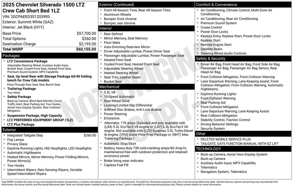 Used 2025 Chevrolet Silverado 1500 LTZ RWD image 6