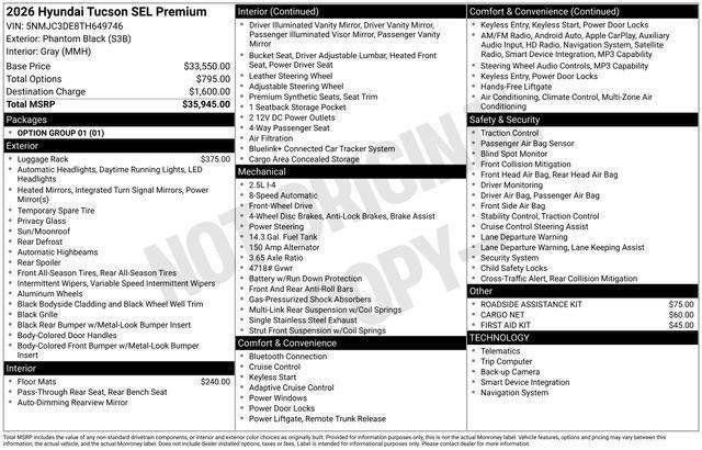 New 2026 Hyundai Tucson SEL image 32