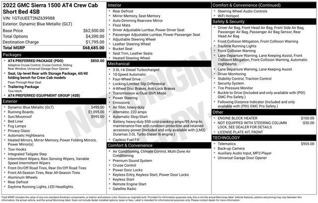 Used 2022 GMC Sierra 1500 AT4 w/ AT4 Preferred Package AWD/4WD image 7