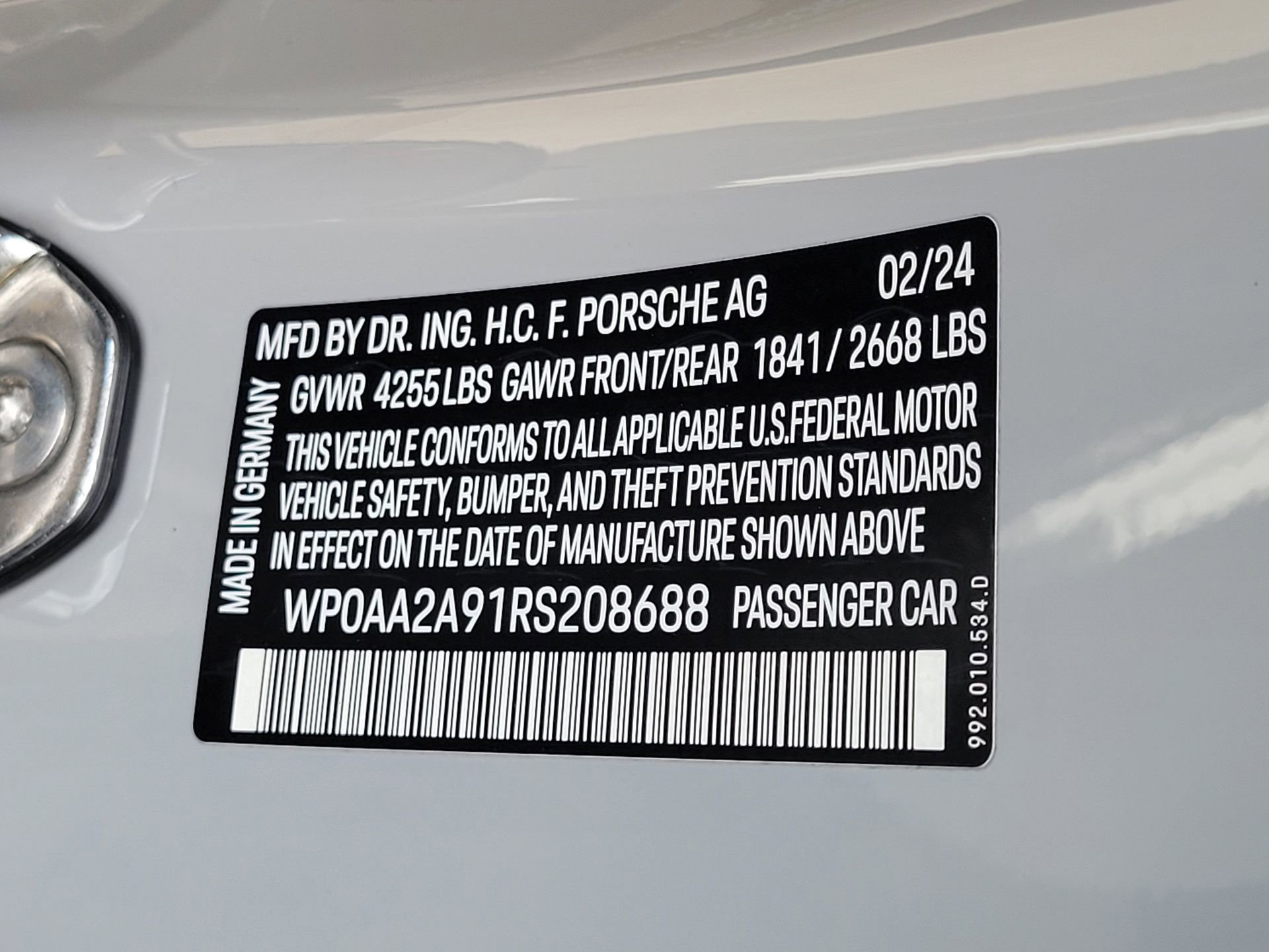 Certified 2024 Porsche 911 Carrera T image 34
