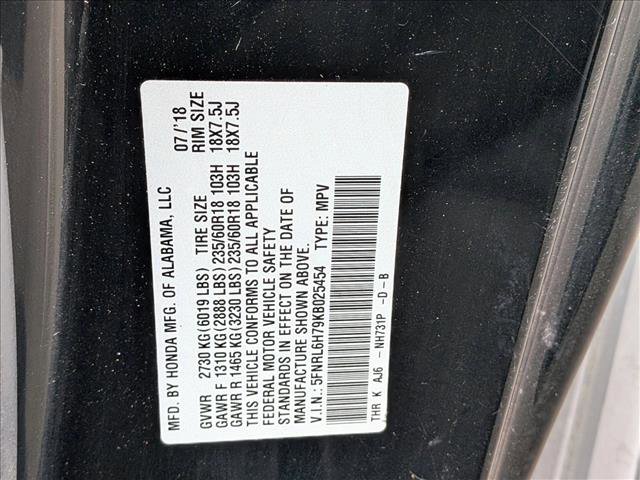 Certified 2019 Honda Odyssey EX-L image 15