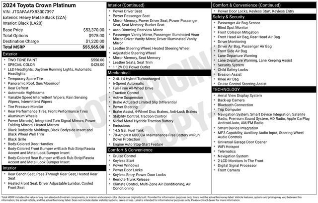 Used 2024 Toyota Crown Platinum AWD/4WD image 5