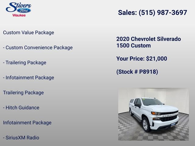 Used 2020 Chevrolet Silverado 1500 Custom w/ Custom Value Package image 27