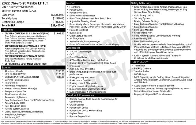 Certified 2022 Chevrolet Malibu LT FWD image 11