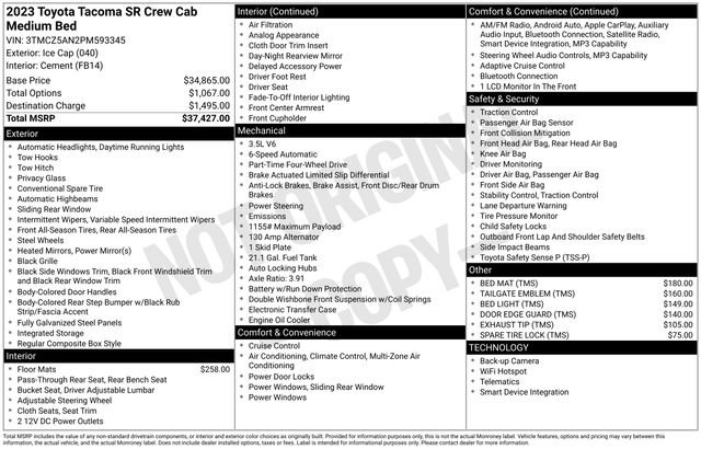 Used 2023 Toyota Tacoma SR AWD/4WD image 15