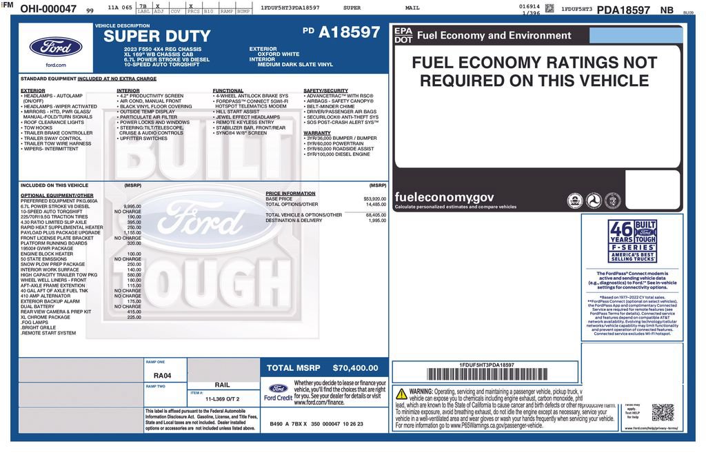 Used 2023 Ford F550 4x4 Regular Cab Super Duty image 40