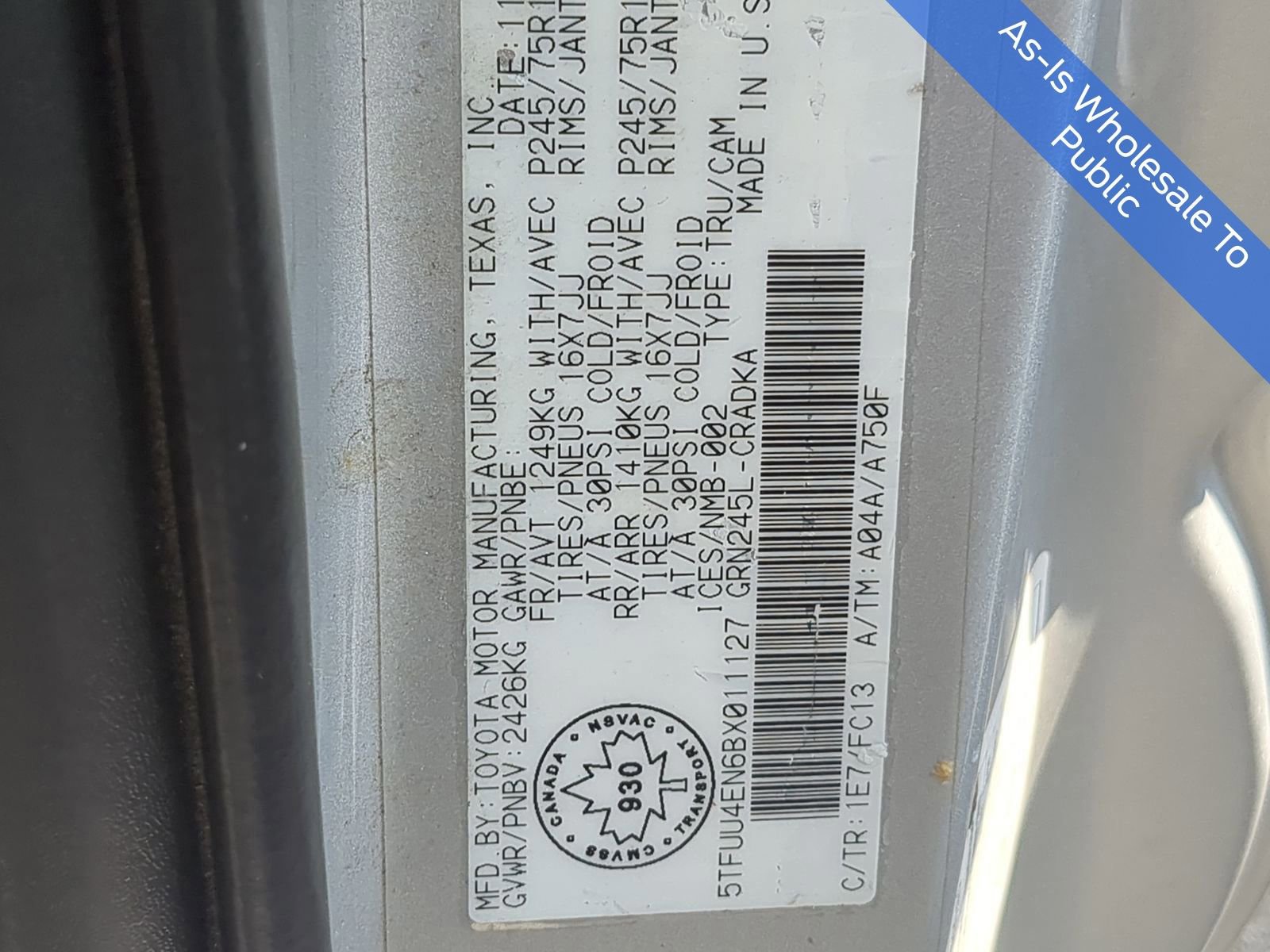 Used 2011 Toyota Tacoma 4x4 Access Cab V6 image 32