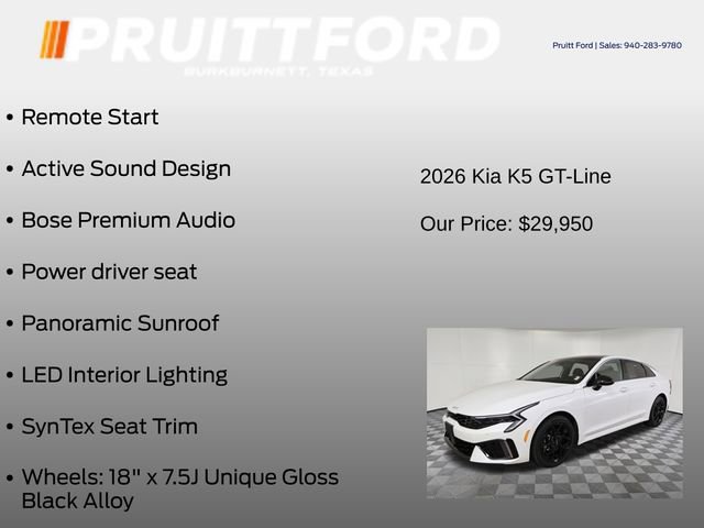 Used 2026 Kia K5 GT-Line w/ GT-Line Premium Package FWD image 19