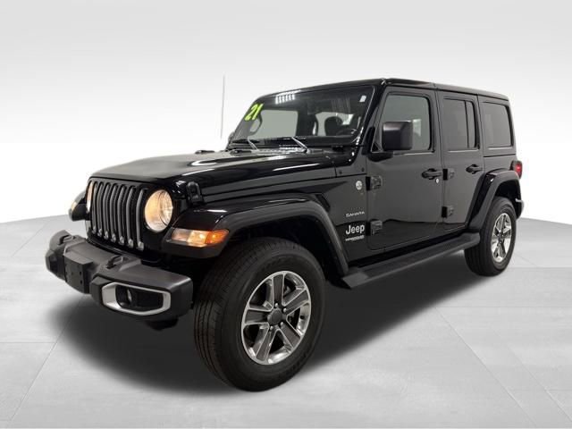 Used 2021 Jeep Wrangler Unlimited Sahara w/ Uconnect 4C Nav & Sound Group image 2