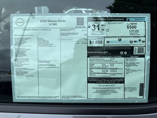 New 2026 Nissan Kicks S FWD image 29