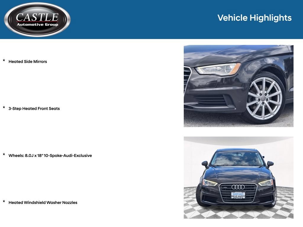Used 2015 Audi A3 2.0T Premium w/ Cold Weather Package AWD/4WD image 8