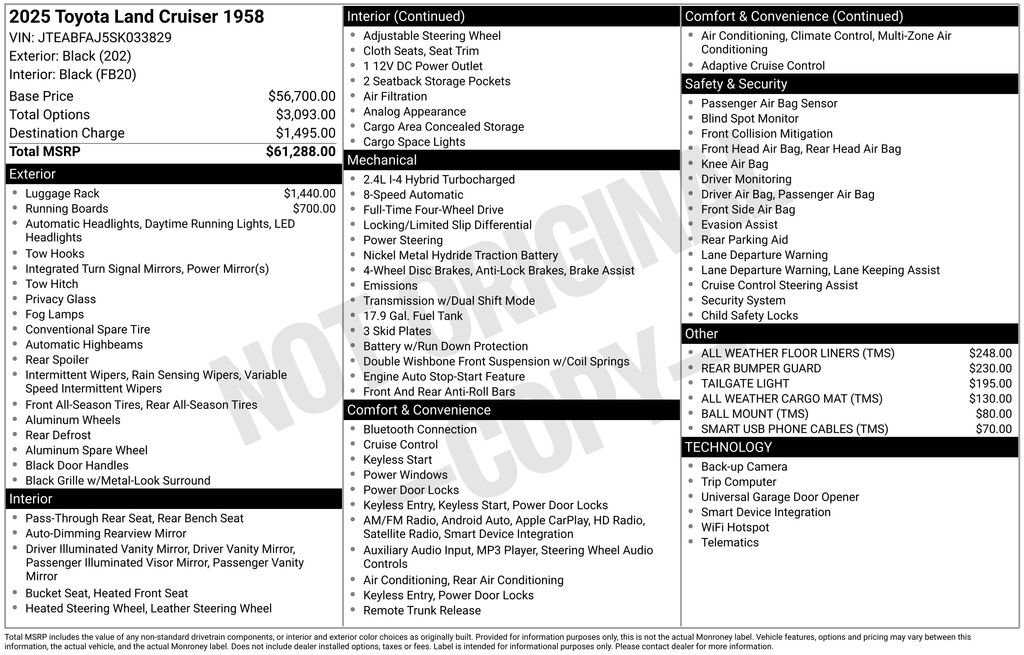Used 2025 Toyota Land Cruiser 1958 image 32