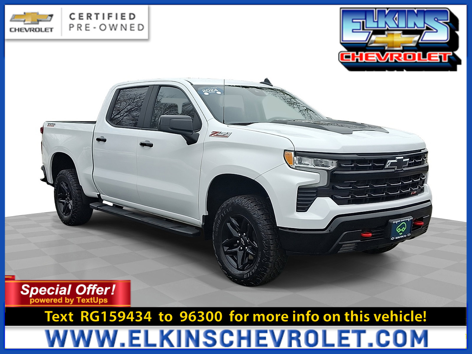 Certified 2024 Chevrolet Silverado 1500 LT Trail Boss w/ Protection Package