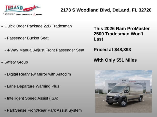 New 2026 RAM ProMaster 2500 w/ Safety Group FWD image 9