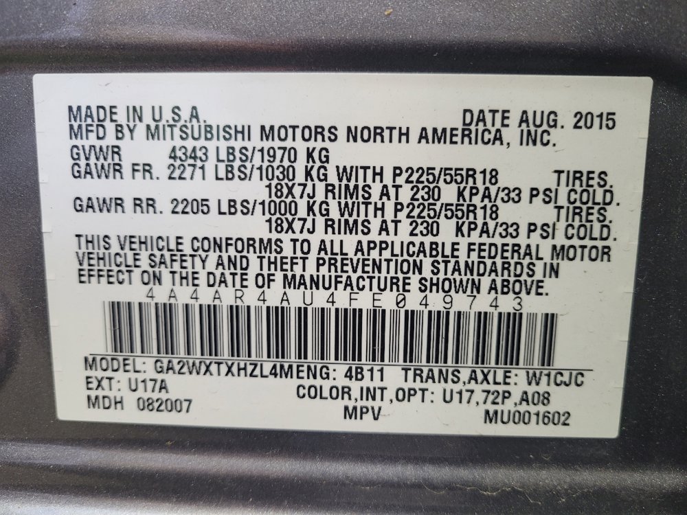 Used 2015 Mitsubishi Outlander Sport SE AWD/4WD image 33