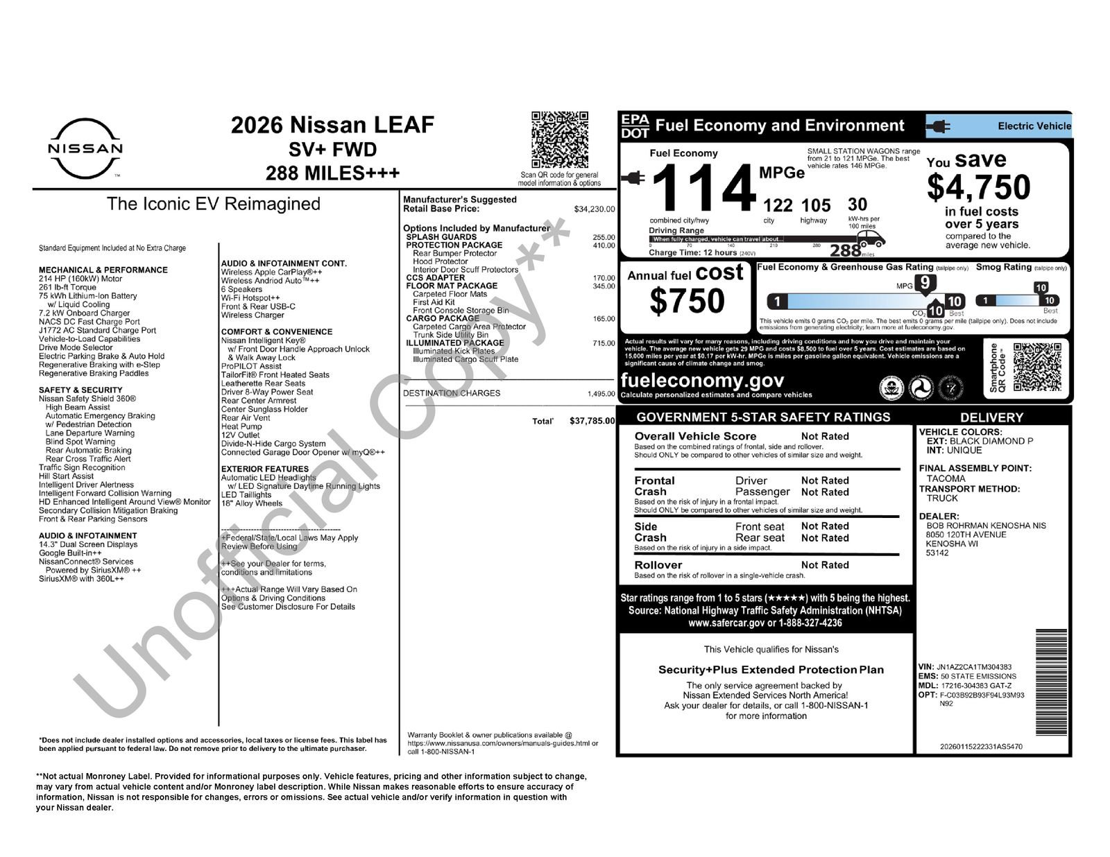 New 2026 Nissan Leaf SV+ w/ Illuminated Package image 41