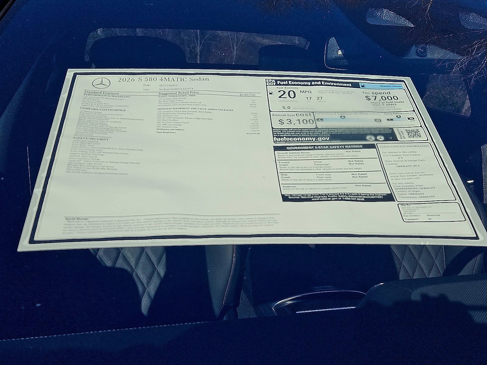 New 2026 Mercedes-Benz S 580 4MATIC Sedan image 18