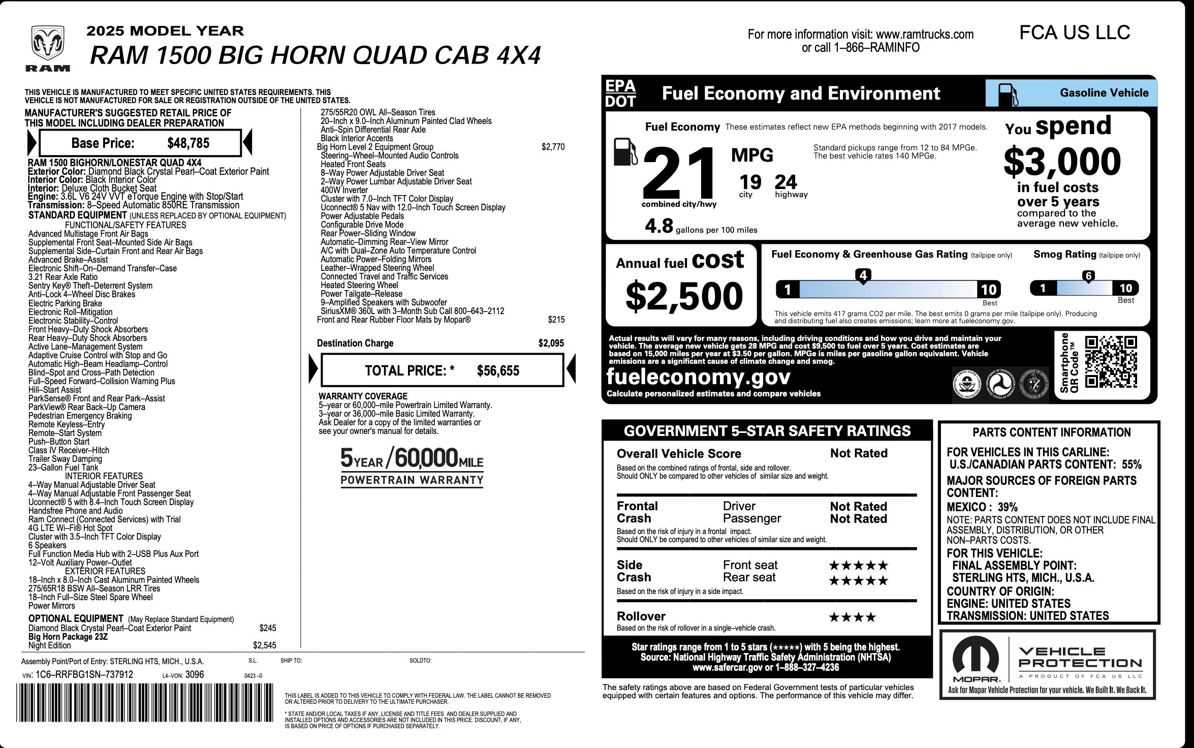 Used 2025 RAM 1500 Big Horn AWD/4WD image 5