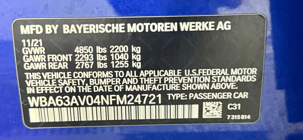 Used 2022 BMW 430i Gran Coupe w/ M Sport Package RWD image 32