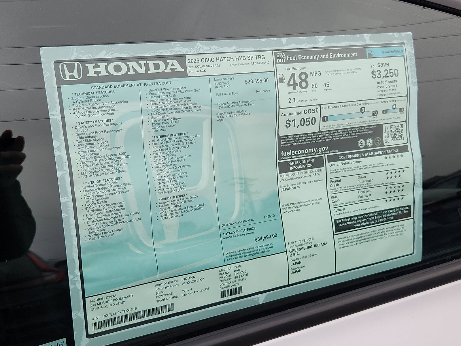 New 2026 Honda Civic Sport Touring image 19