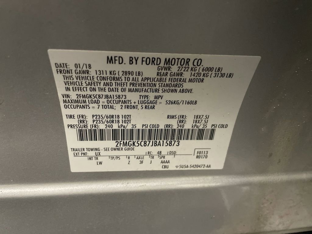 Used 2018 Ford Flex SEL w/ Equipment Group 202A FWD image 27