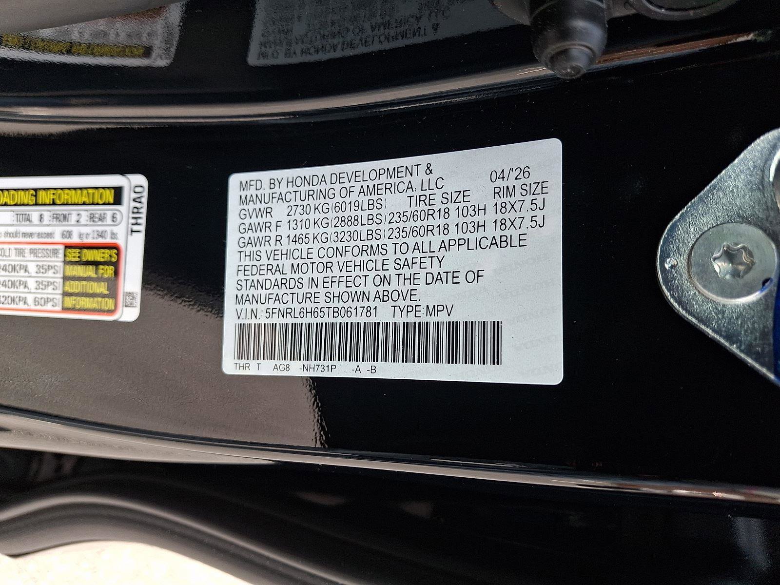 New 2026 Honda Odyssey EX-L image 10