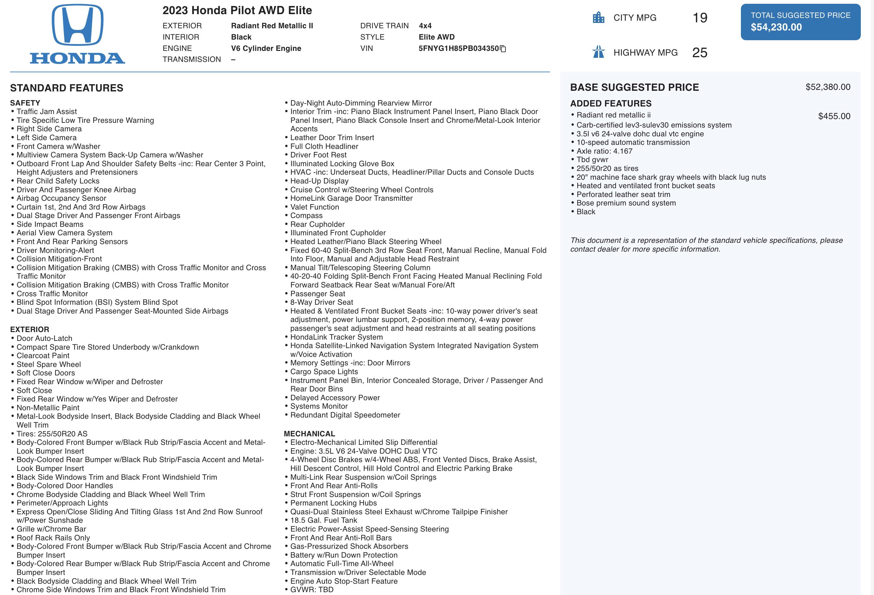 Used 2023 Honda Pilot Elite image 5