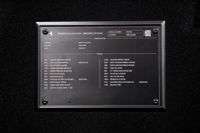 Certified 2017 Ferrari 488 Spider RWD image 63