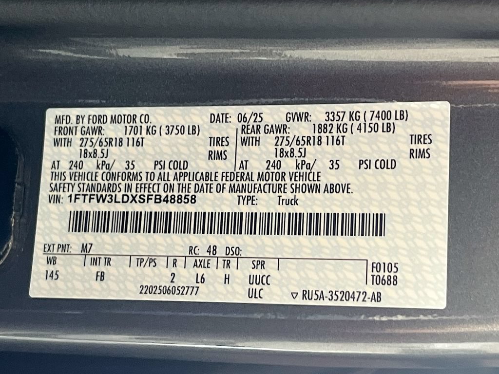Used 2025 Ford F150 XLT w/ Equipment Group 302A MID AWD/4WD image 33