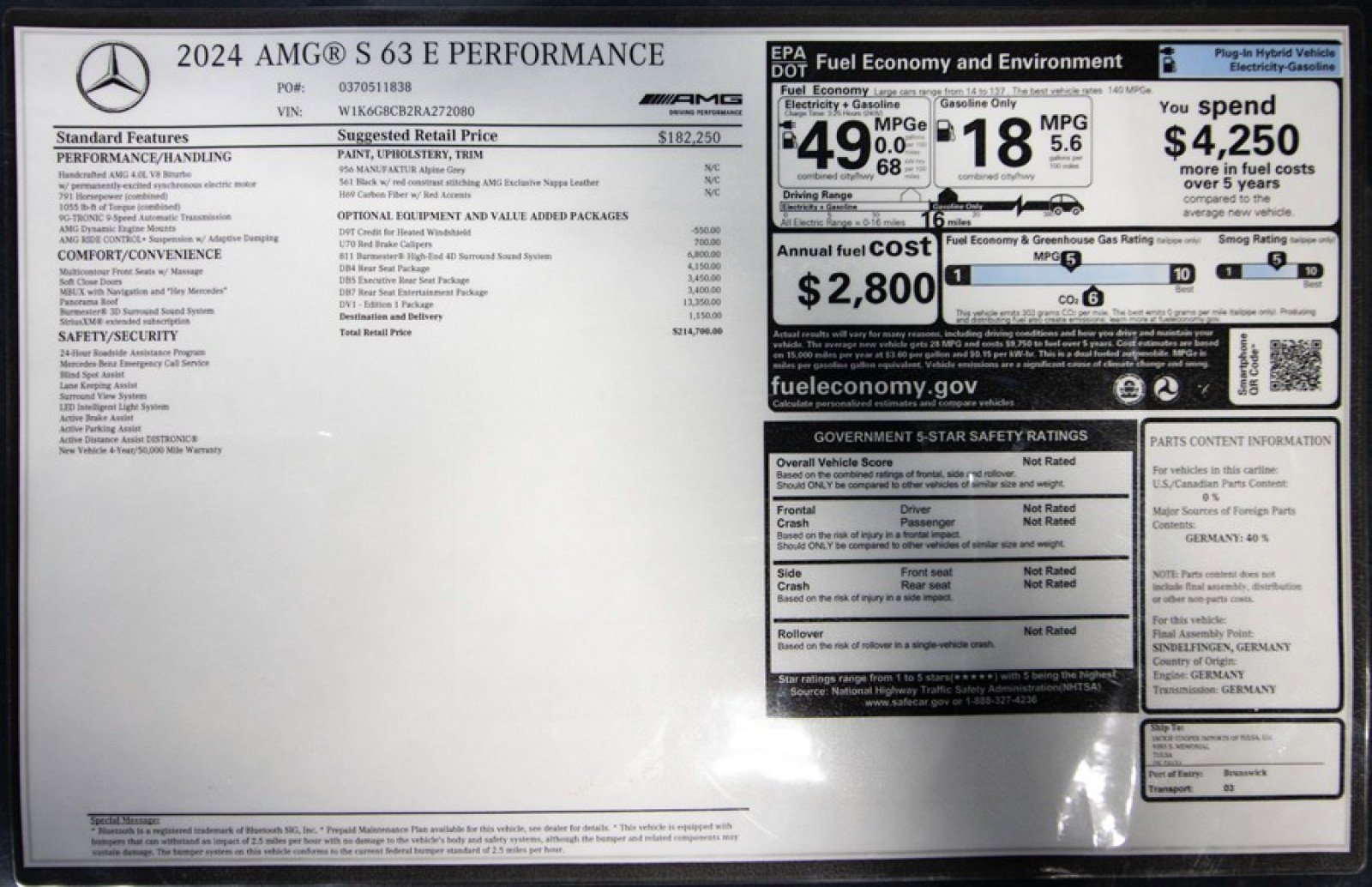 Used 2024 Mercedes-Benz S 63 AMG S image 77