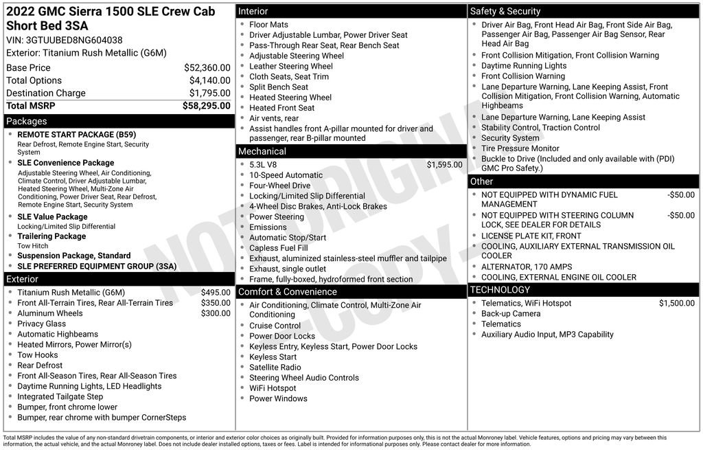 Certified 2022 GMC Sierra 1500 SLE AWD/4WD image 5