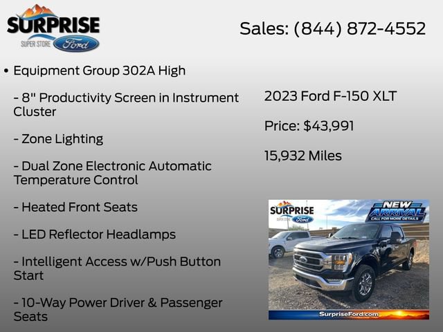 Certified 2023 Ford F150 XLT w/ Equipment Group 302A High AWD/4WD image 13