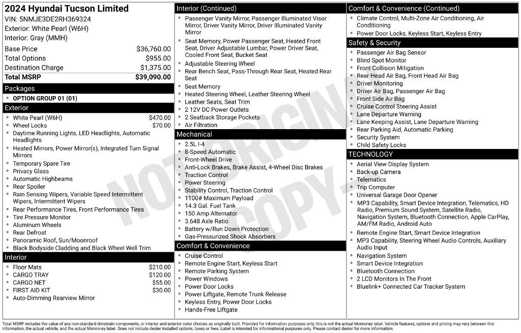 Used 2024 Hyundai Tucson Limited FWD image 6