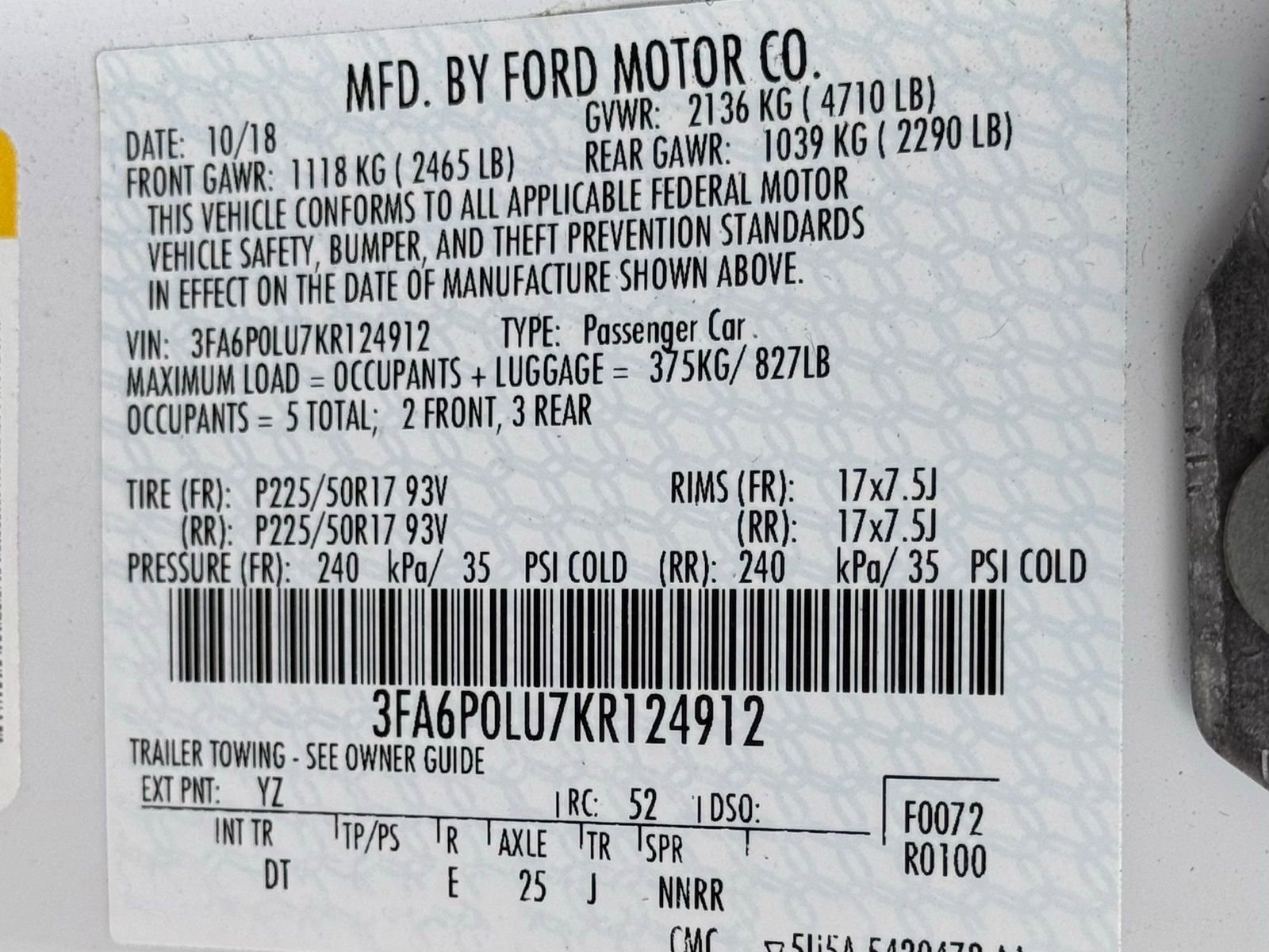Used 2019 Ford Fusion SE FWD image 37