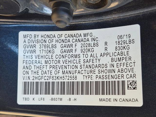 Used 2019 Honda Civic LX image 23